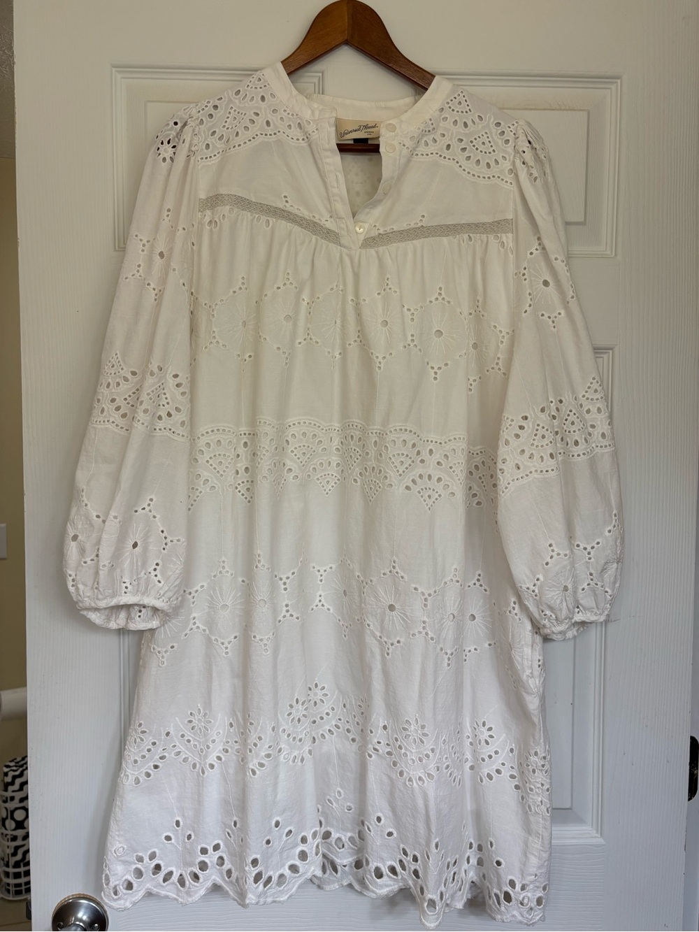 Universal Thread White Eyelet Cotton Tunic Dress